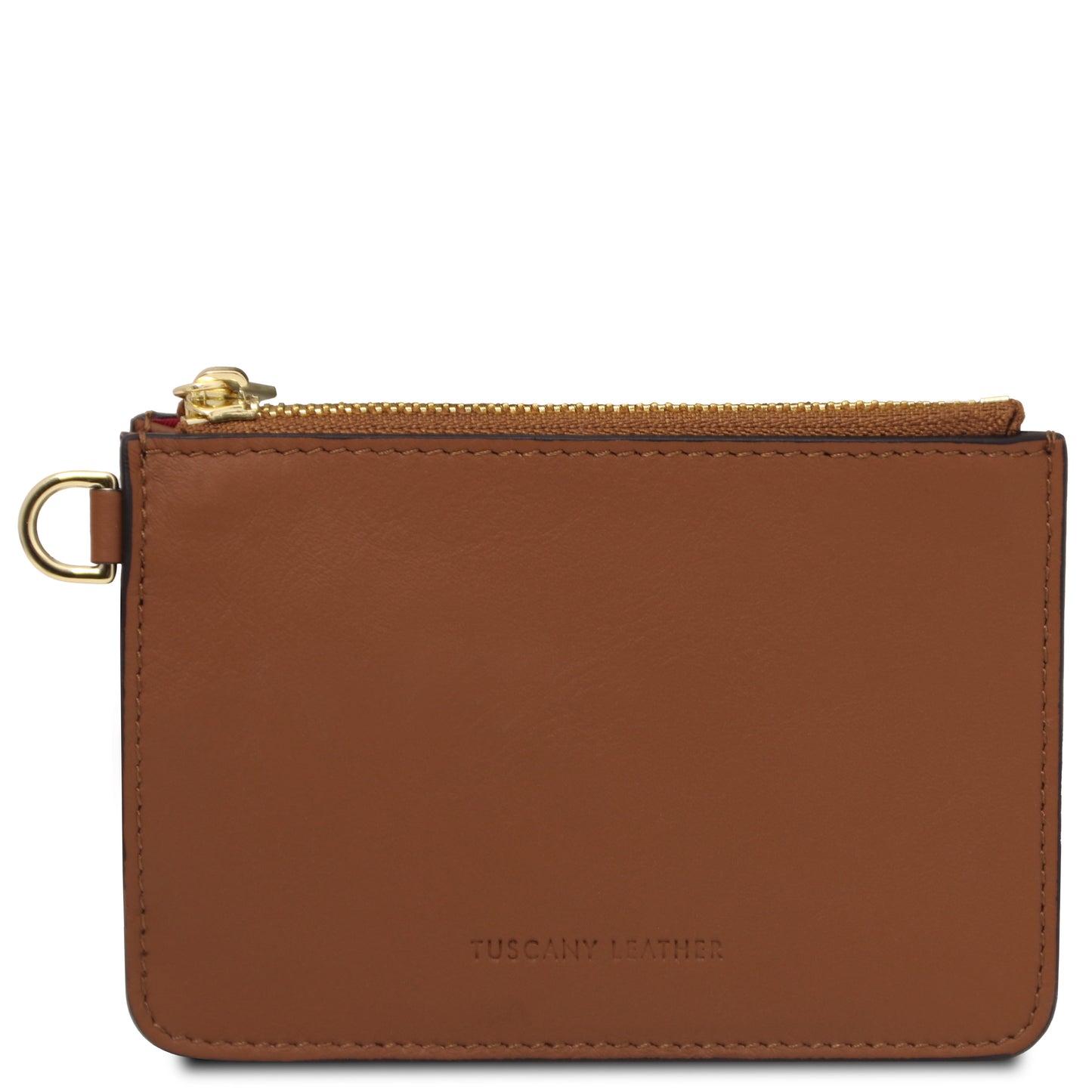 Portacarte in Pelle con Manico - Cognac