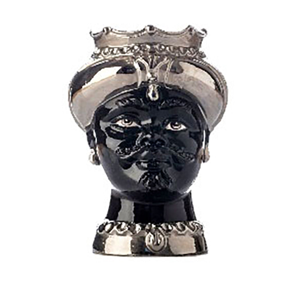 Testa di moro platino e volto nero lucido Uomo