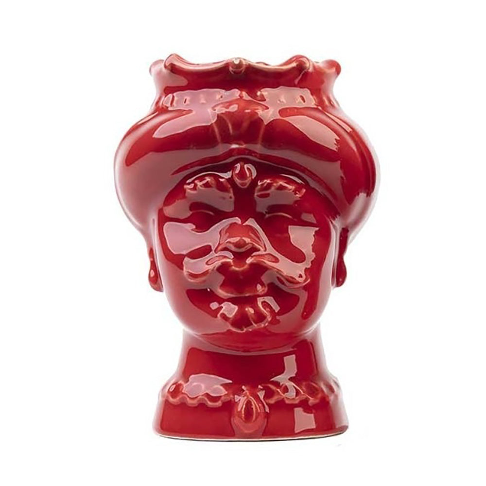Testa di moro rosso lucido monocromo Uomo